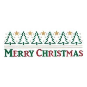 Picture of Merry Christmas Trees Machine Embroidery Design