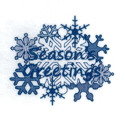 Seasons Greetings Machine Embroidery Design