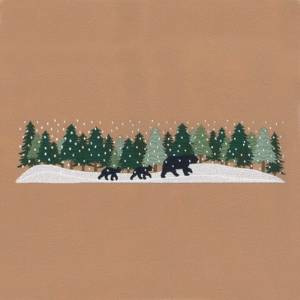 Picture of Bear Scene Large Machine Embroidery Design