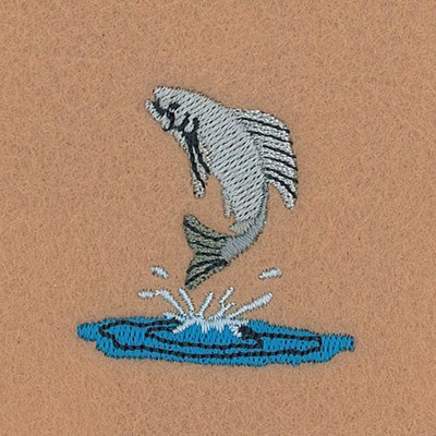 Jumping Fish Machine Embroidery Design