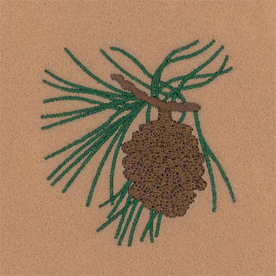 Pine Cone Machine Embroidery Design