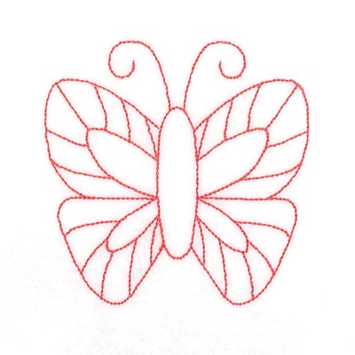 Butterfly Stipple Machine Embroidery Design