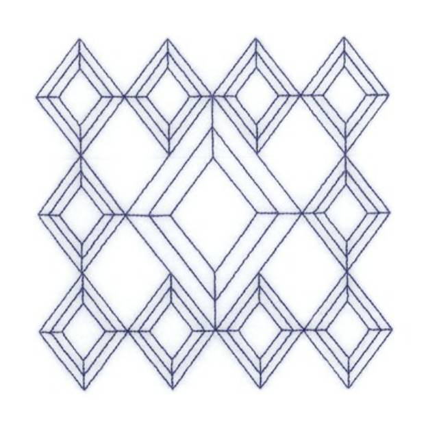Picture of Diamond Quilt Square Machine Embroidery Design