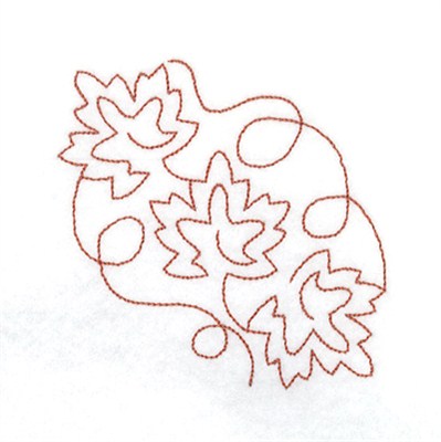 Leaf Stipple Machine Embroidery Design