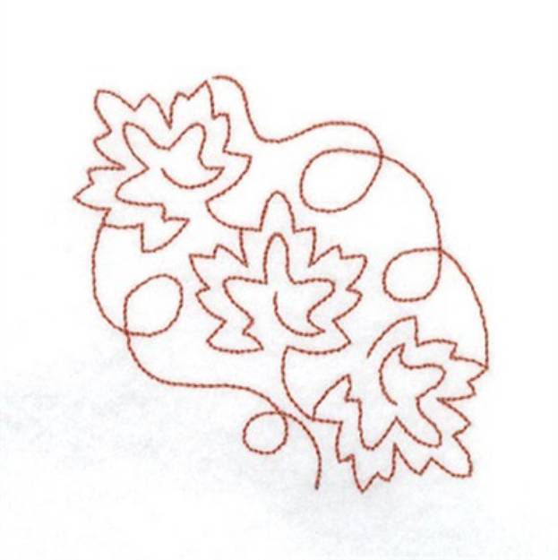 Picture of Leaf Stipple Machine Embroidery Design