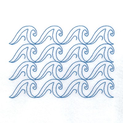 Wave Stipple Machine Embroidery Design