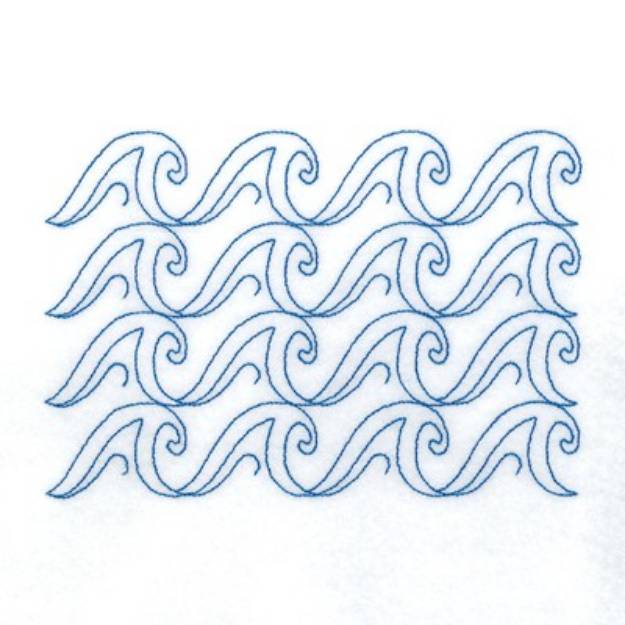 Picture of Wave Stipple Machine Embroidery Design