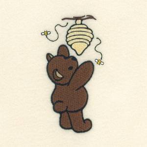 Picture of Honey Bear & Hive Machine Embroidery Design