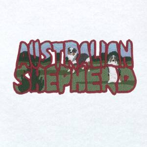 Picture of Australian Shepherd Scene Machine Embroidery Design