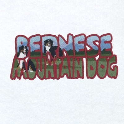 Bernese Mountain Dog Scene Machine Embroidery Design