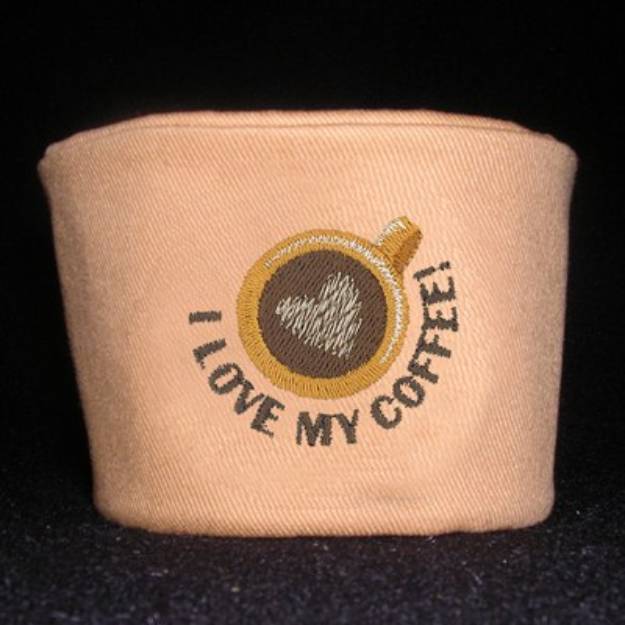 Picture of I Love My Coffee! Wrap Machine Embroidery Design