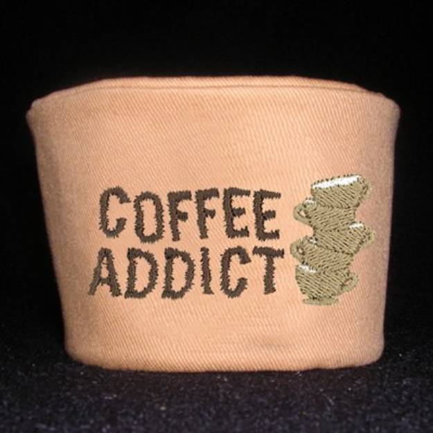 Picture of Coffee Addict Wrap Machine Embroidery Design