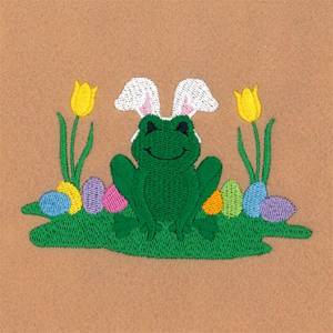Picture of Frog Bunny Machine Embroidery Design