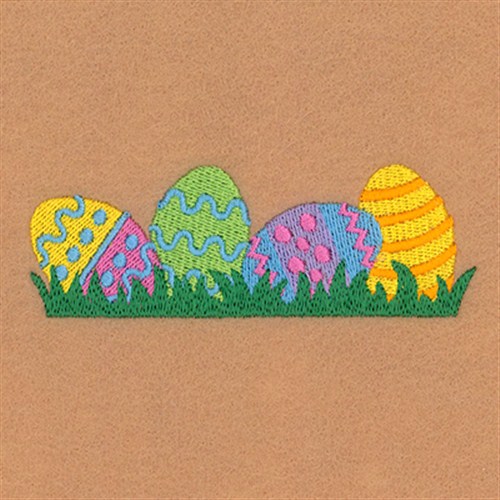 Eggs in the Grass Machine Embroidery Design