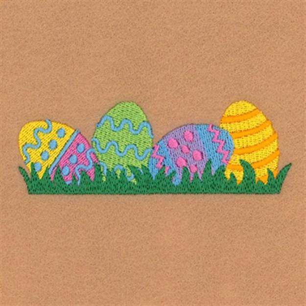 Picture of Eggs in the Grass Machine Embroidery Design