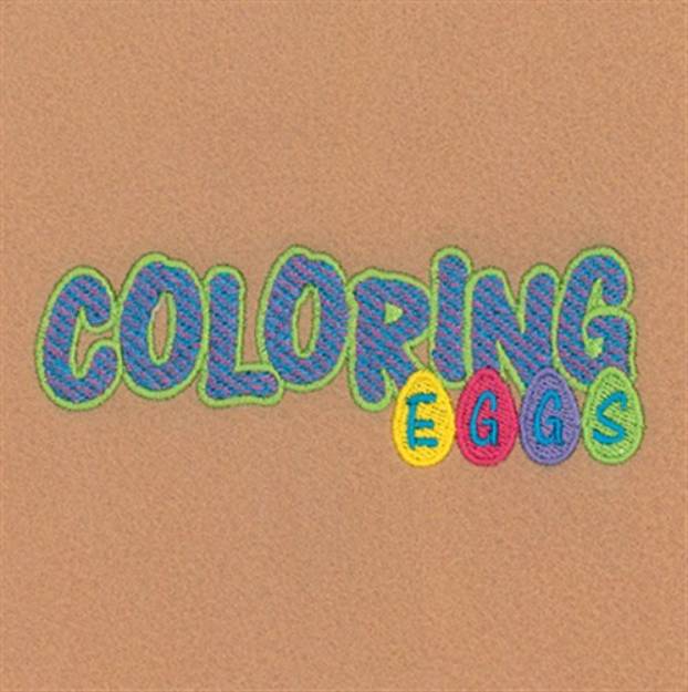 Picture of Coloring Eggs Machine Embroidery Design
