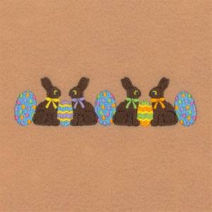 Picture of Chocolate Bunnies Machine Embroidery Design