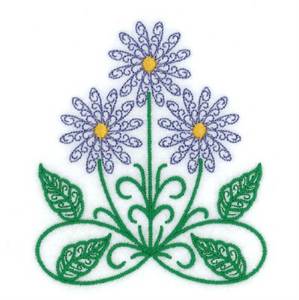 Picture of Spring Filigree Flowers Machine Embroidery Design