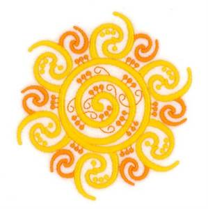 Picture of Spring Filigree Sun Machine Embroidery Design