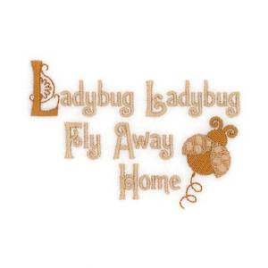 Picture of Ladybug Fly Away Home Machine Embroidery Design
