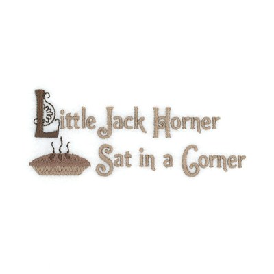 Little Jack Horner Machine Embroidery Design