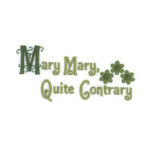 Picture of Mary Quite Contrary Machine Embroidery Design