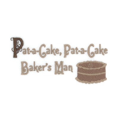 Pat-a-Cake Machine Embroidery Design