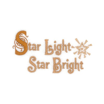 Star Light Machine Embroidery Design