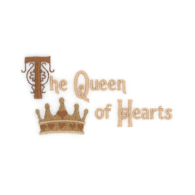 The Queen Of Hearts Machine Embroidery Design