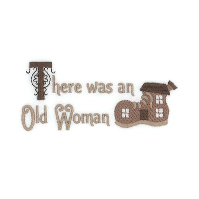 There Was An Old Woman Machine Embroidery Design