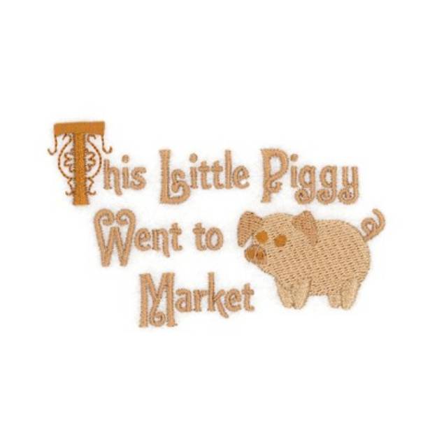 Picture of This Little Piggy Machine Embroidery Design