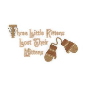 Picture of Three Little Kittens Machine Embroidery Design
