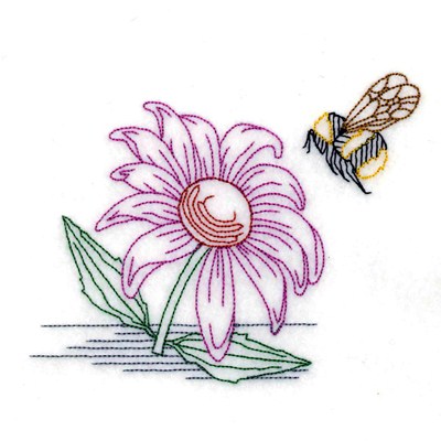 Vintage Bee Machine Embroidery Design