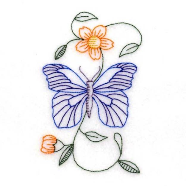 Picture of Vintage Butterfly Machine Embroidery Design