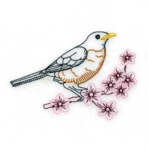 Picture of Vintage Robin Machine Embroidery Design