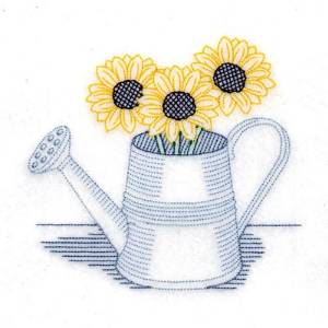 Picture of Vintage Sunflowers Machine Embroidery Design