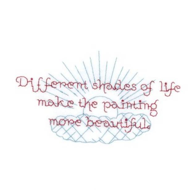 Picture of Different Shades of Life Machine Embroidery Design