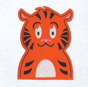 Picture of Tiger Hand Puppet Machine Embroidery Design