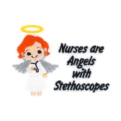 Nurses Are Angels Machine Embroidery Design