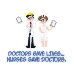 Picture of Nurses Save Doctors Machine Embroidery Design