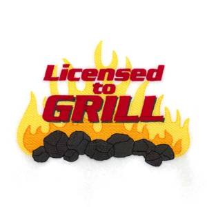 Picture of Licensed To Grill Machine Embroidery Design