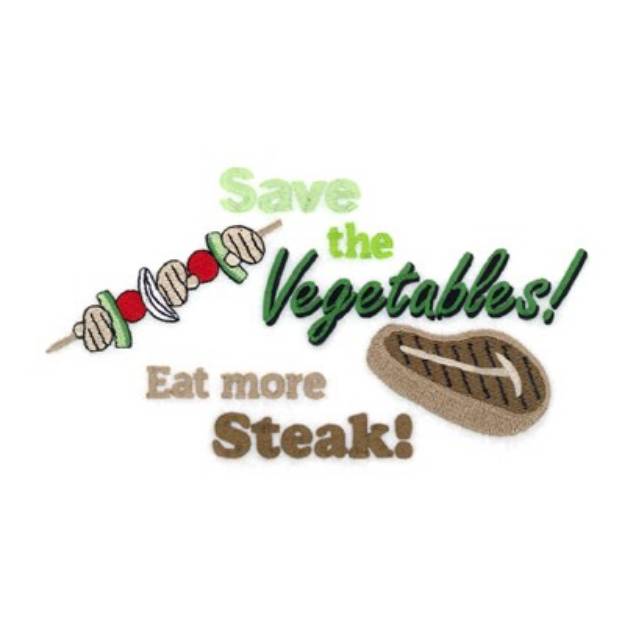 Picture of Save The Vegetables Machine Embroidery Design