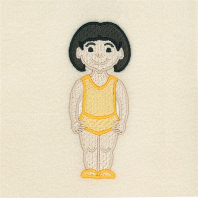 Paper Doll Jane Machine Embroidery Design