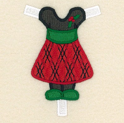 Janes Christmas Dress Machine Embroidery Design