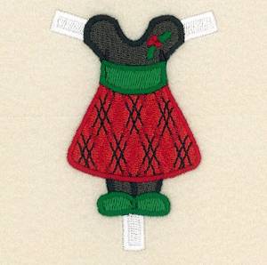 Picture of Janes Christmas Dress Machine Embroidery Design