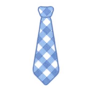 Picture of Small Gingham Necktie Machine Embroidery Design