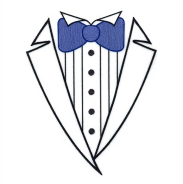 Picture of Large Tuxedo Machine Embroidery Design