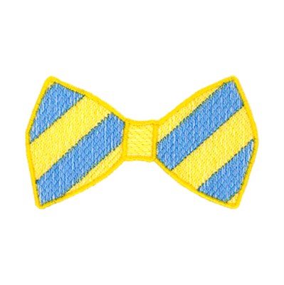 Large Striped Bowtie Machine Embroidery Design