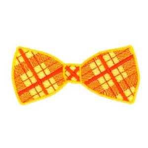 Picture of Large Plaid Bowtie Machine Embroidery Design