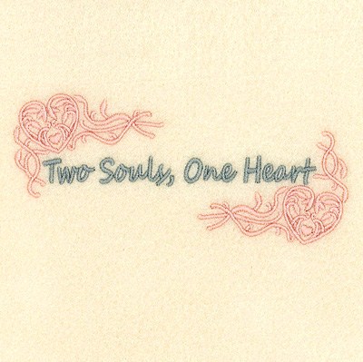 Two Souls, One Heart Machine Embroidery Design